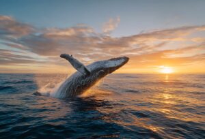 Humpback whale, AI generated image